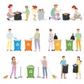 Volunteers clean up wastes Royalty Free Stock Photo