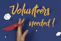 Volunteers needed poster advertisement mockup