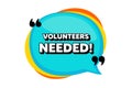 Volunteers needed symbol. Volunteering service sign. Vector Royalty Free Stock Photo
