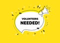 Volunteers needed symbol. Volunteering service sign. Vector