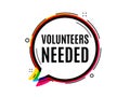 Volunteers needed symbol. Volunteering service sign. Vector Royalty Free Stock Photo