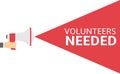 Volunteers needed vector illustration