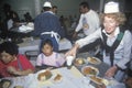 Volunteers serving Christmas dinner