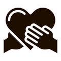 Volunteers Support Hand Hold Vector Icon