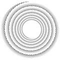 Volute, helix element made of lines. Logarithmic spiral.