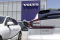 Volvo C40 EV plug in hybrid display. Volvo is a subsidiary of the Chinese automotive company Geely