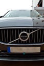 Volvo logo, luxury car in Istanbul city, May 11 2023 Istanbul Pendik Turkey used car market