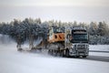 Volvo FH16 Hauls Excavator on Motorway