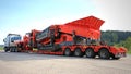 Volvo FH Hauls a Heavy Load on Double Drop Deck Trailer