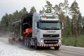 Volvo FH Semi Special Transport in Winter Royalty Free Stock Photo