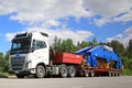 Volvo FH16 750 Semi Transports Shipyard Crane Bogie