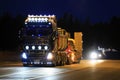 Volvo FH16 Show Truck Beautiful Lighting at Night