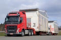 Volvo FH Transports Premade House Module as Oversize Load