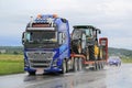 Volvo FH16 Truck Hauls John Deere Machinery