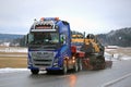 Volvo FH16 600 Truck Heavy Haul along Highway Royalty Free Stock Photo