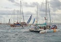 Volvo Ocean Race The Boats Dissapear Royalty Free Stock Photo