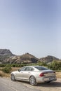 Spain, Campamento June 16 2016 Volvo S90 on mountain background TEST DRIVE