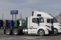 Volvo Semi Tractor Trailer Big Rig Truck display at a dealership. Volvo Trucks is one of the largest truck manufacturers