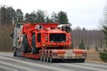 Volvo Semi Transports Mining Equipment Royalty Free Stock Photo