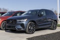 Volvo XC60 B5 MHEV display at a dealership. Volvo offers the XC60 in Momentum, R-Design, and Inscription models Royalty Free Stock Photo