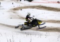 Volzhsk, RUSSIA, February 02, 2019: Championship of Russia on cross-country on snowmobiles