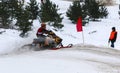 Volzhsk, RUSSIA, February 02, 2019: Championship of Russia on cross-country on snowmobiles