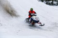 Volzhsk, RUSSIA, February 02, 2019: Championship of Russia on cross-country on snowmobiles