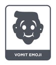 vomit emoji icon in trendy design style. vomit emoji icon isolated on white background. vomit emoji vector icon simple and modern