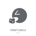Vomit emoji icon. Trendy Vomit emoji logo concept on white background from Emoji collection