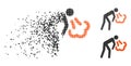 Dispersed Dotted Halftone Vomiting Icon