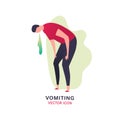 Vomiting vector icon Royalty Free Stock Photo