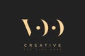 VOO abstract letter logo design Royalty Free Stock Photo
