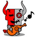 voodoo devil guitar mascot doll