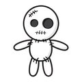 voodoo doll isolated illustration