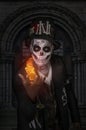Voodoo man playing with Fire Royalty Free Stock Photo