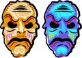 Voodoo ritual mask illustration clip-art image eps