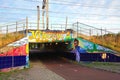 Tunnel with the name and image of Vincent van Gogh