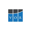VOR letter logo design on WHITE background. VOR creative initials letter logo concept. VOR letter design
