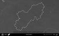 Voranava District outlined, Belarus. Grayscale Royalty Free Stock Photo