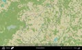 Voranava District outlined, Belarus. Topographic Humanitarian Royalty Free Stock Photo