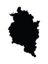 Vorarlberg, Austria, map silhouette.