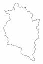 Vorarlberg outline map Royalty Free Stock Photo