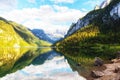 Vorderer Gosausee, Gosau lake, Dachstein mountains in the background