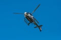 Danish tv2 News helicopter in the air filming Royalty Free Stock Photo