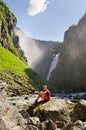 The Voringsfossen waterfall.