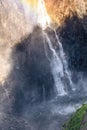 Voringsfossen waterfall canyon valley in Hardangervidda, Norway