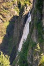 Voringsfossen waterfall canyon valley in Hardangervidda, Norway Royalty Free Stock Photo