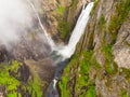 Voringsfossen waterfall, Mabodalen canyon Norway Royalty Free Stock Photo