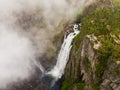 Voringsfossen waterfall, Mabodalen canyon Norway Royalty Free Stock Photo