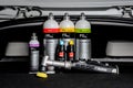 Vorkuta, Komi / Russia - 04 11 2017: Coch Chemie car polishing products, detailing